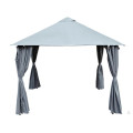 Grey Steel Garden Gazebo Canopy Shelter